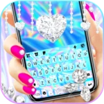 diamond laser keyboard backgro android application logo